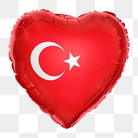 Turkey flag png balloon on transparent background