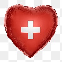 Switzerland flag png balloon on transparent background