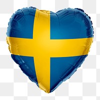 Sweden flag png balloon on transparent background