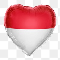 Indonesia flag png balloon on transparent background