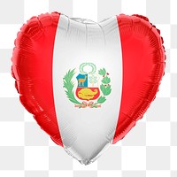 Peru flag png balloon on transparent background