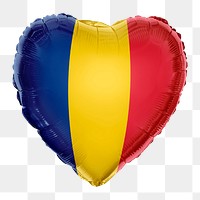 Chad flag png balloon on transparent background