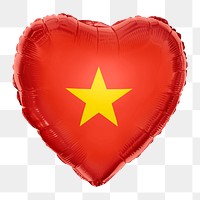 Vietnam flag png balloon on transparent background