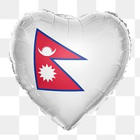 Nepal flag png balloon on transparent background