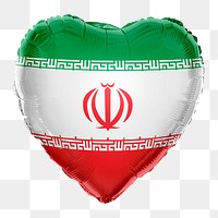 Iran flag png balloon on transparent background