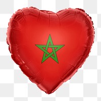 Morocco flag png balloon on transparent background