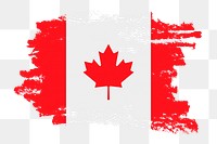 Flag of Canada png sticker, paint stroke design, transparent background