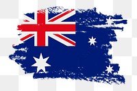 Flag of Australia png sticker, paint stroke design, transparent background