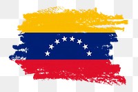 Flag of Venezuela png sticker, paint stroke design, transparent background