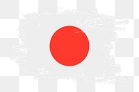 Flag of Japan png sticker, paint stroke design, transparent background