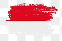 Flag of Indonesia png sticker, paint stroke design, transparent background