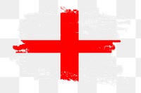 Flag of England png sticker, paint stroke design, transparent background