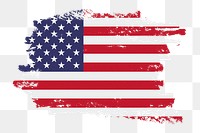 USA flag png sticker, paint stroke design, transparent background