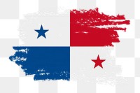 Flag of Panama png sticker, paint stroke design, transparent background