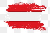 Flag of Austria png sticker, paint stroke design, transparent background