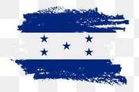 Honduran flag png sticker, paint stroke design, transparent background