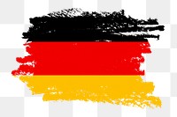 German flag png sticker, paint stroke design, transparent background