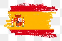 Flag of Spain png sticker, paint stroke design, transparent background