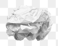 Crumpled paper ball png sticker, paper waste on transparent background 