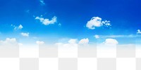 Blue sky png border, transparent background