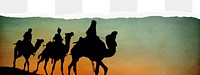 Three wise men png border, transparent background, Biblical Magi aesthetic