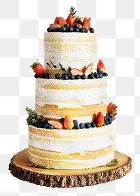 Wedding cake png sticker, dessert image, transparent background