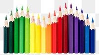 Colored pencils png sticker, art stationery image, transparent background