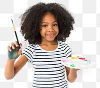 Artistic kid png sticker, transparent background