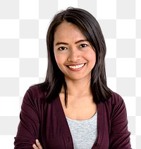 Asian woman png sticker, transparent background