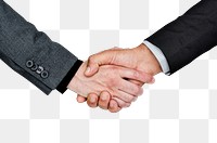 Business handshake png sticker, transparent background