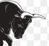 Bull png sticker, animal transparent background