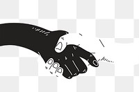 Helping hand png sticker,  transparent background