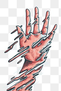 Fading hand png sticker, transparent background