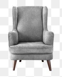 Retro armchair png sticker, furniture image on transparent background