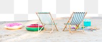 Beach picnic png border, transparent background