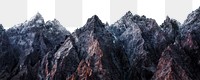 Himalayas mountain png border sticker, nature on transparent background