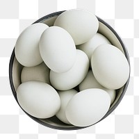 White eggs png sticker, food ingredient image, transparent background