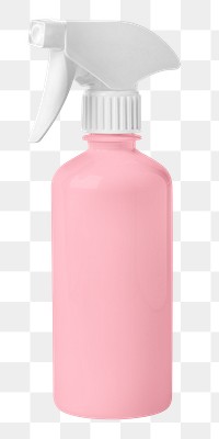 Pink spray png bottle sticker, laundry equipment image, transparent background