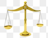 Scales of Justice png sticker, object image, transparent background