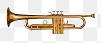 Trumpet png sticker, musical instrument image, transparent background