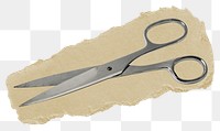 Scissors png sticker, cutting tool torn paper, transparent background