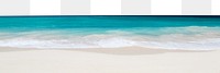 Tropical beach png border, transparent background