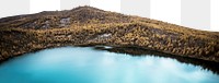 Beautiful lake png border, nature landscape, transparent background