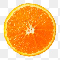 Orange slice png sticker, fruit cut out, transparent background