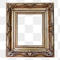 Picture frame png sticker, vintage object transparent background