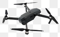 Black drone png sticker, vehicle cut out, transparent background