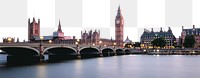 London cityscape png border, transparent background