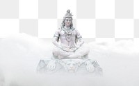 Lord Shiva png statue sticker, transparent background