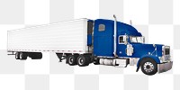 Blue truck png sticker, vehicle image, transparent background