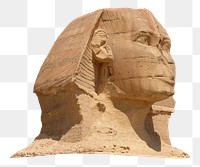 Great Sphinx png of Giza sticker, travel landmark, transparent background